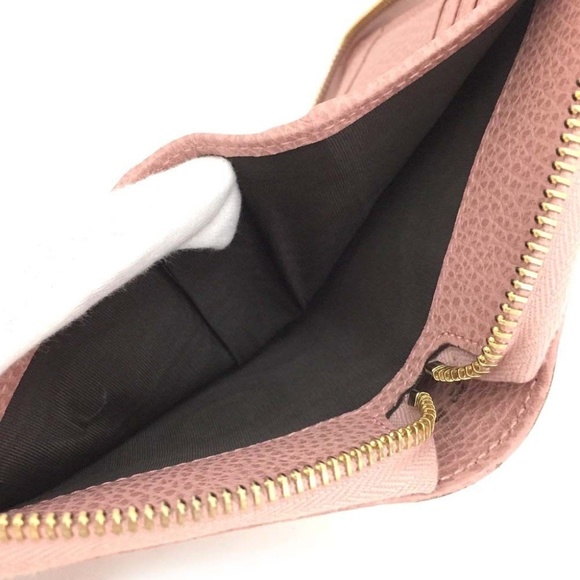 Gucci Pink Zip Around Leather Wallet - Picture 7 of 8